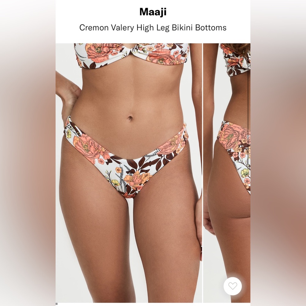 Maaji Cremon Valery High Leg Bikini Bottoms - Reversible